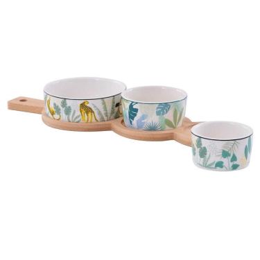 Imagem de Petisqueira Ekos Decal Bambu 35 x 12 - Conjunto 4 Peças