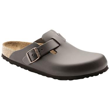 Imagem de Clogs de Boston para adultos unissex da Birkenstock, Dark Brown, 6-6.5 Women/4-4.5 Men