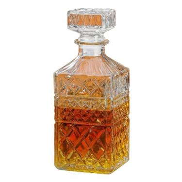 Imagem de Garrafa de Vidro 1 Litro Licoreira de Whisky Estilo Retro Luxo(2)