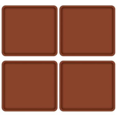 Imagem de LCZNXJJY Folhas desidratadoras de silicone com borda, tapetes desidratadores de silicone, bandejas de couro para frutas, 30 x 25 cm, forro de bandeja de silicone reutilizável, tapetes quadrados