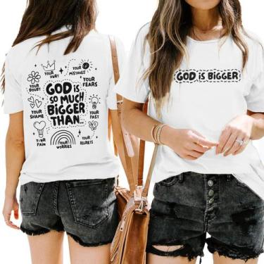 Imagem de Camiseta Sulayesh JINLUTH Christian Faith Jesus God Women