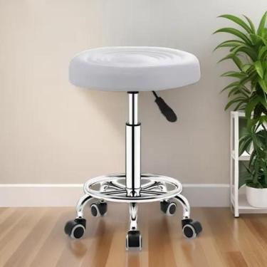 Imagem de Cadeira Mocho Base Cromada Tatoo Clinica Estetica Dentista - Tronus