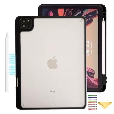 Imagem de UUcovers Capa para iPad Pro de 13 polegadas M5/M4 (2025/2024) com suporte para lápis, suporta Pencil Pro e Pencil (USB-C), acessório magnético translúcido macio TPU traseiro à prova de choque