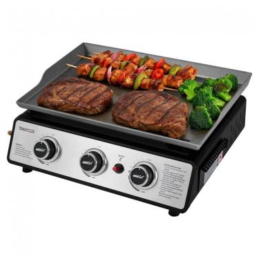 Imagem de Churrasqueira a Gás Portátil com 3 Queimadores, 25500 BTU, ROYAL GOURMET PD1301S, Prateado