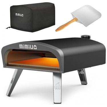 Imagem de Mimiuo Forno de Pizza Portátil a Gás Pizzas de ate , Preto