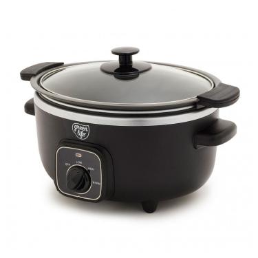 Imagem de Panela de Cozimento Lento GreenLife 3,31 Litros, Revestimento Cerâmico Antiaderente Livre de PFAS, Programável, Mantém a Temperatura