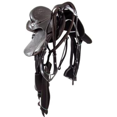 Imagem de Sela Australiana Marrom Infantil De Arco Luxo 12 Polegadas