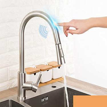 Imagem de Torneiras de cozinha de controle de toque de aço inoxidável com sensor inteligente torneira de toque de cozinha para torneiras de pia de cozinha, Y40112, China