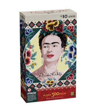 Imagem de Quebra cabeça Frida Kahlo 500 Peças Ref 4119 Grow.