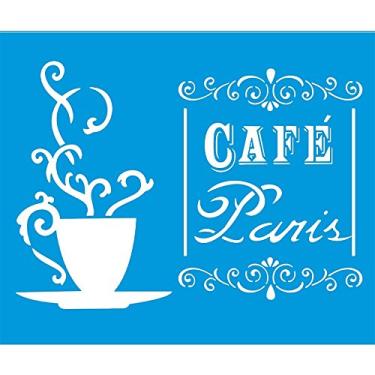 Imagem de Stencil de Acetato para Pintura OPA 20 x 25 cm - 1435 Café Paris