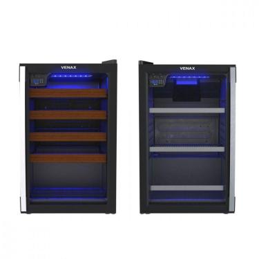 Imagem de Adega Piubella + Cervejeira Blue Light Preto - 220V