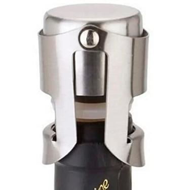 Imagem de Sufe Kit 2 Tampas Rolhas Seladoras P/Garrafa de Vinho Espumante
