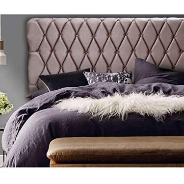 Imagem de Cabeceira Casal Estofada Nala Cia do Estofado Bege