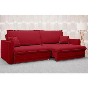 Imagem de Sofá sem caixa Retrátil e Reclinável Tango Vermelho 2m