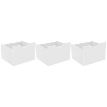 Imagem de Kit 3 Gavetas Organizadoras Off White Fosco - Qmovi
