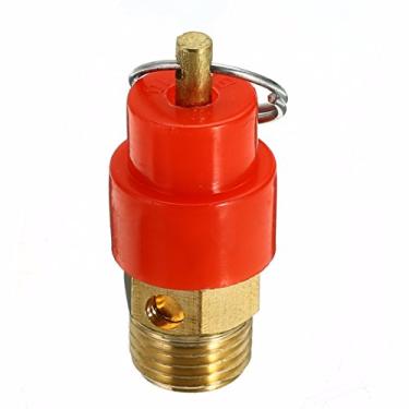 Imagem de Compressor de ar BSP de 1/8" Válvula de liberação de segurança Válvulas Reguladoras de Alívio de Pressão Rosca Externa Chapéu Vermelho 8 Bar 120PSI 3PCS