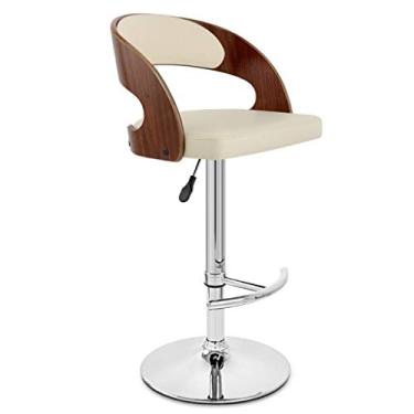 Imagem de Bancos de bar moda criativa banqueta de bar altura giratória ajustável couro moderna cadeira de bar extremamente confortável banqueta de bar 1 peça cadeira de bar (cor: bege)