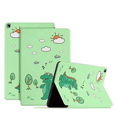Imagem de Nuouxoco Linda capa para Samsung Galaxy Tab A7 - 10,4 polegadas 2022/2020 (SM-T500/T505/T507/T503/509) Capa protetora à prova de choque com suporte dobrável - dinossauro fofo