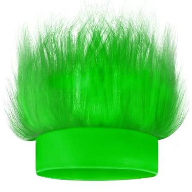 Imagem de Novelty Place Tiara de fantasia de cabelo verde – Peruca de cabelo louca divertida e difusa Acessórios –Perfeito para festas acompanhantes, fantasias, cosplay e Halloween