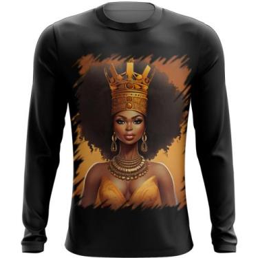 Imagem de Camiseta Manga Longa Rainha Africana Queen Afric 1 - Kasubeck Store