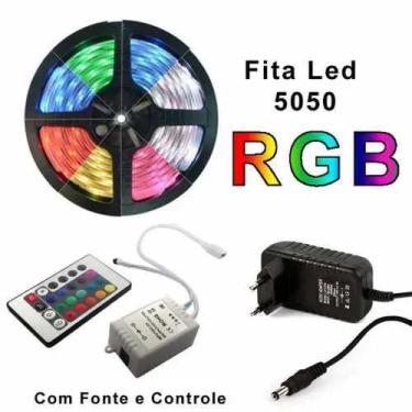 Imagem de Iluminação Fita De Led Colorida Rgb 5 Mts - Master