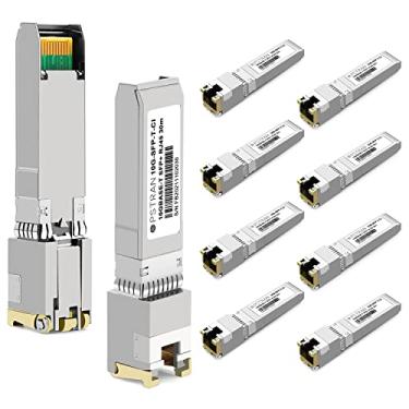 Imagem de OPSTRAN Módulo transceptor de cobre SFP+ para RJ45 10GBASE-T compatível com Cisco SFP-10G-T-S Finisar Netgear TP-Link D-Link QNAP Supermicro 10G SFP+ 30m Cat6a/7 pacote com 10