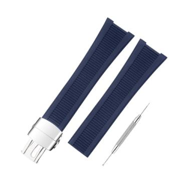 Imagem de SANDEIN Pulseira de relógio compatível com Patek Philippe Nautilus 5711 5712 5712G 5726 5980, pulseira de substituição de borracha de silicone macio para pulseiras de relógio Patek Philippe Nautilus