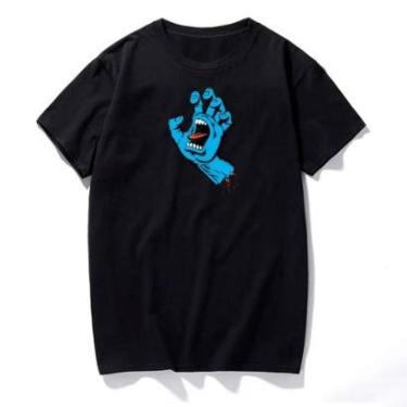 Imagem de Camiseta Santa Cruz Screaming Hand Blue Tumblr-Unissex