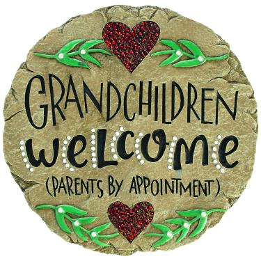 Imagem de Carson Home Accents Beadworks Pedra de jardim de boas-vindas para netos (10154)