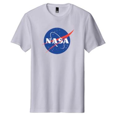 Imagem de Ink Trendz Camiseta com logotipo NASA Meatball unissex masculina e feminina, Prata, P
