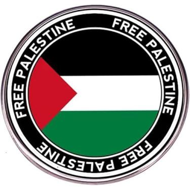 Imagem de Free Palestine End the Occupation Bandeira Palestina Direitos Humanos Estado Gaza Cisjordânia Oriental Jerusalém Apartheid 3 cm Emblema de broche esmaltado, 1.2 Inches, Esmalte, Esmalte