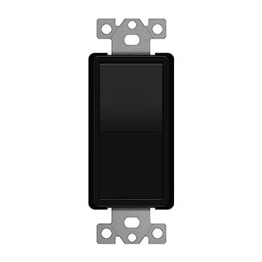 Imagem de ENERLITES Interruptor de luz basculante decorador de 4 vias, fiação de fixação, parafuso de aterramento, grau residencial, 15A 120V/277V, listado na UL, 94150-BK, preto