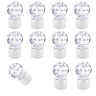 Imagem de 10 peças de rolhas de garrafa de vinho com tampa hermética inquebrável de silicone para champanhe, licores, bebidas, casamento, evento de degustação de vinho, festa, bar (10)