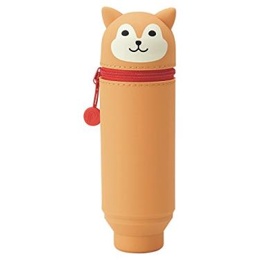 Imagem de Estojo de lápis em pé para cachorro shiba japonês LIHIT LAB Kawaii, material escolar fofo, suporte de caneta animal artistas para meninas adolescentes, armazenamento de cosméticos de viagem (A7712-2)