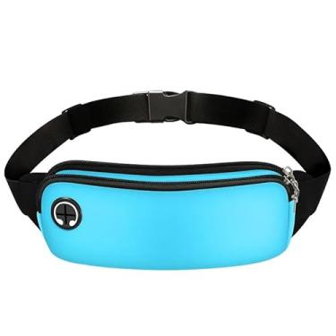 Imagem de Pochete Corrida Imperme?vel Fitness Esportiva Academia Bike Bolsa De Cintura Para Celular (azul)