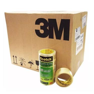 Imagem de Kit 120 Fitas de Empacotamento 3M SCOTCH 5802 45MM X 45M