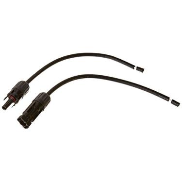 Imagem de Renogy Um par de kit adaptador 9 em 12AWG cabo solar picovolt com conectores fêmea e macho conecta o painel solar e o controlador de carga