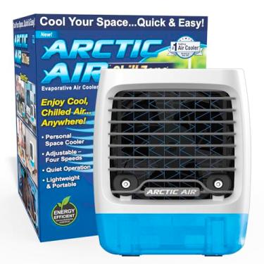 Imagem de Arctic Air Refrigerador evaporativo Chill Zone com tecnologia Hydro-Chill, ventilador portátil com 4 velocidades ajustáveis, resfriamento de 8 horas, ventilador para quarto, sala de estar, porão, escritório e mais