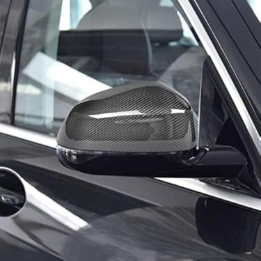 Imagem de GZBFTDH Protetor de acabamento de substituição da capa de espelho de porta para peças acessórios 2022 Bmw X5 feitas de fibra de carbono, peças externas automotivas (fibra de carbono)