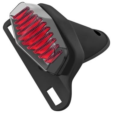 Imagem de FATECIM Luz traseira LED para motocicleta, lâmpada de freio de corrida integrada e pisca-piscas com suporte de placa de licença estilo Lucas para Harley Bobber Chopper Cafe Racer Honda Kawasaki Suzuki