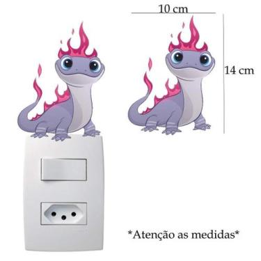 Imagem de Adesivo De Interruptor Salamandra Bruni Frozen - Lojinha Da Luc Adesiv