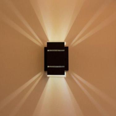 Imagem de Kit 4 Arandela 2 Focos 2 Frisos C/base Parede Muro Ar1512 - Ideallume,