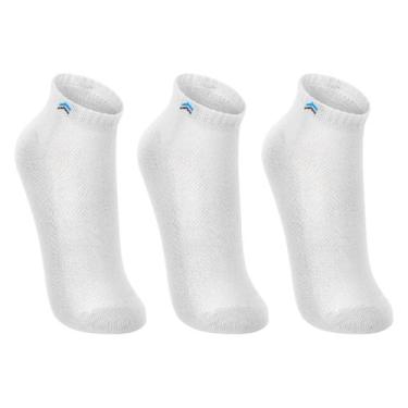 Imagem de Kit 3 Pares de Meias Up 3225 Cano Curto Algodão - Branco - QLC SPORT, 