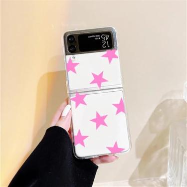 Imagem de Super Star Phone para Samsung Galaxy Z Flip 6 Case Transparent Stars Clear Hard Cover para Samsung ZFlip4 Z Flip5 4 Bag, Style 9, para Galaxy ZFlip 3