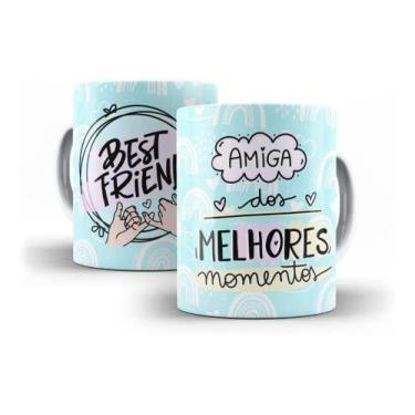 Imagem de Caneca Porcelana Amiga Dos Melhores Momentos Best Friends - Villa Cane