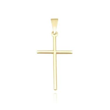 Imagem de Pingente Fino Crucifixo Agulha Masculino Banhado a Ouro 18k - Tropical