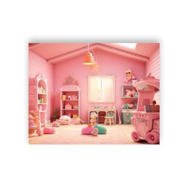 Imagem de Fundo Fotográfico 1,55 X 1,20 - Quarto de Brinquedos Rosa 006 - Via Co