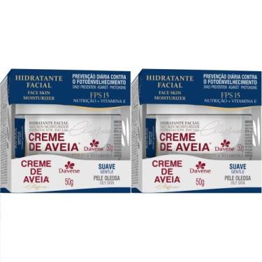 Imagem de 2 Hidratante Facial Creme De Aveia Suave 50g Davene