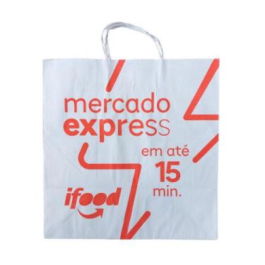 Imagem de Sacola Kraft Branca Ifood