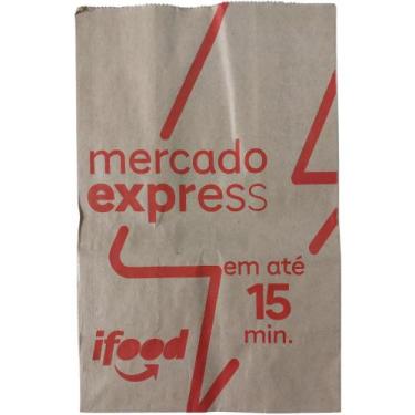 Imagem de Kit 50 Sacos Kraft Pardo Ifood